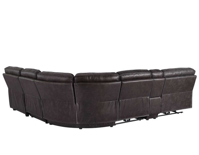 Six-piece Steve Silver power sectional sofa with reclining and modular sections in a modern living room setting.