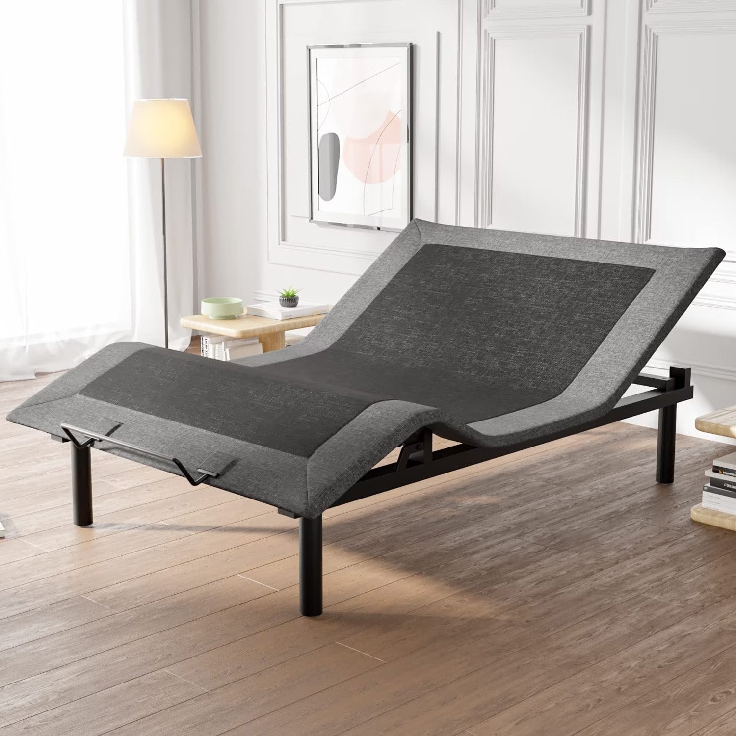 BoxDrop Suwanee adjustable base with head and foot incline, massage feature, and sleek design for customizable comfort.